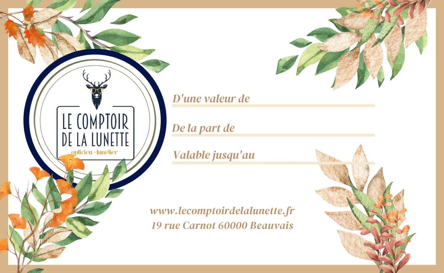 Carte Cadeau – Le Comptoir de la Lunette | Boutique & en ligne